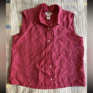 100% Linen 90s Jones New York Button Down Tank